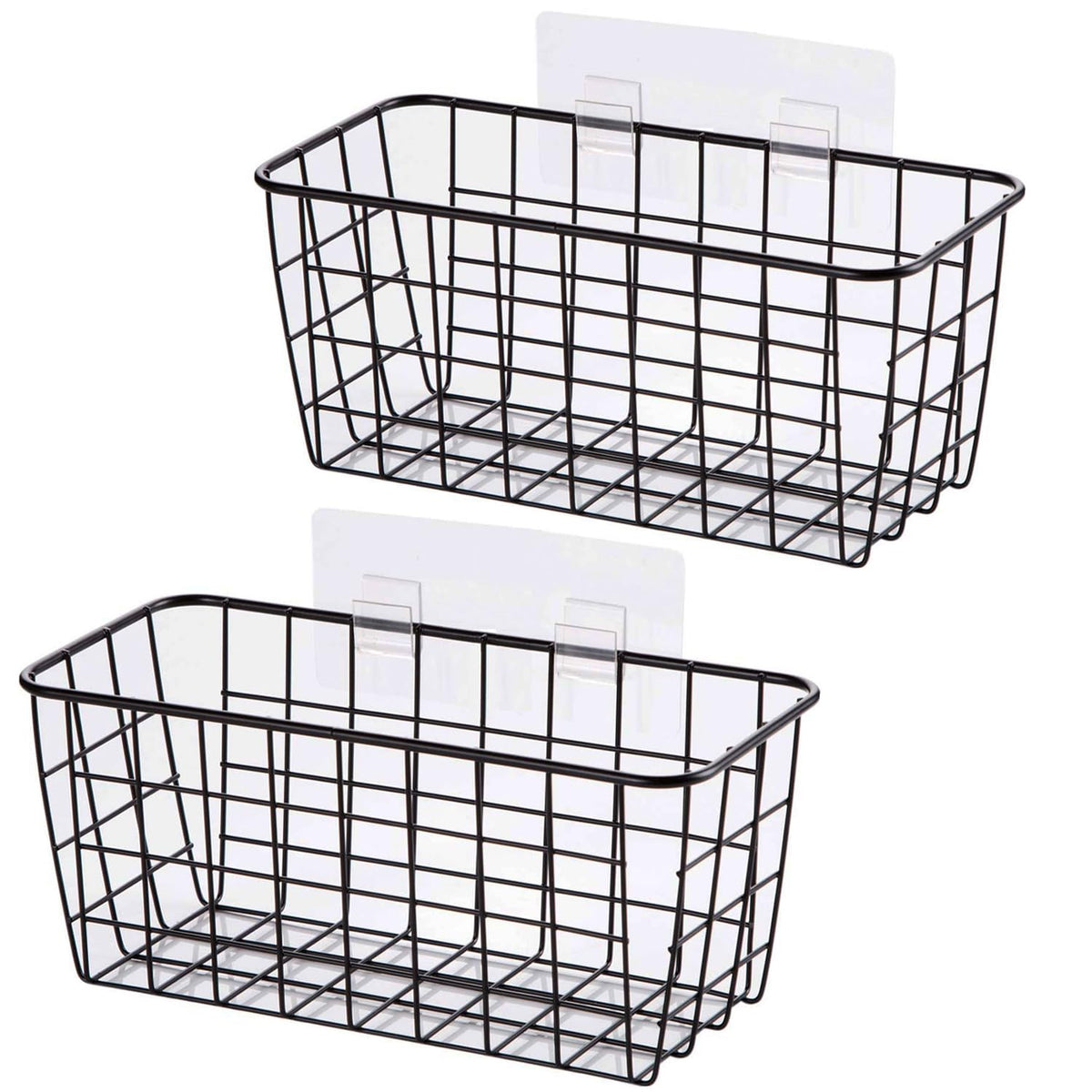 LeleCAT 2-set adhesive cabinet door basket front view saves kitchen space