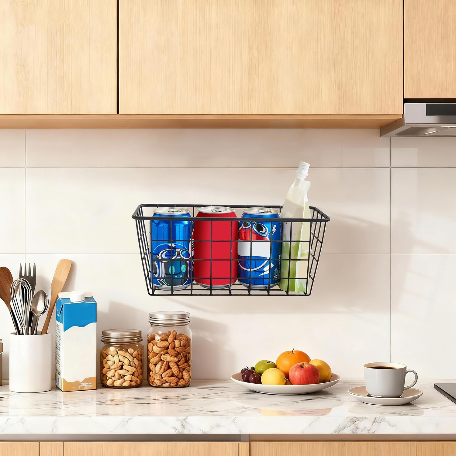 LeleCAT 2-set breathable mesh basket in pantry