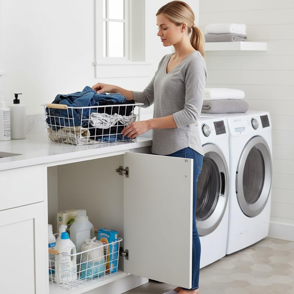 LeleCAT bathroom toy and toiletries bin for clutter-free storage.