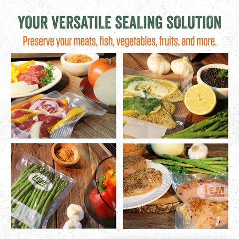 LEM MaxVac sous vide ready bags suited for precise cooking prep