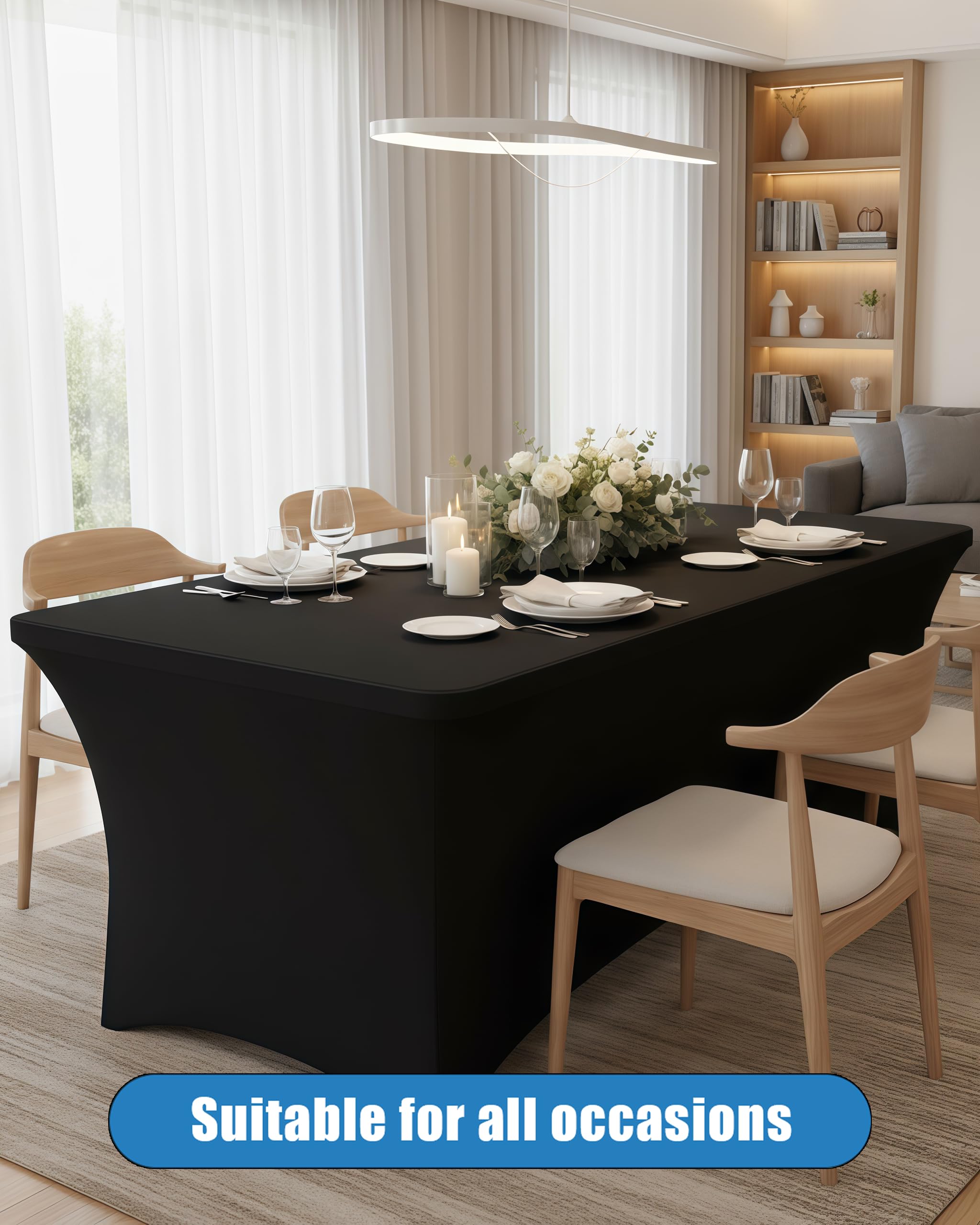 Lemict tablecloth on a table, creating a sleek, neat surface.