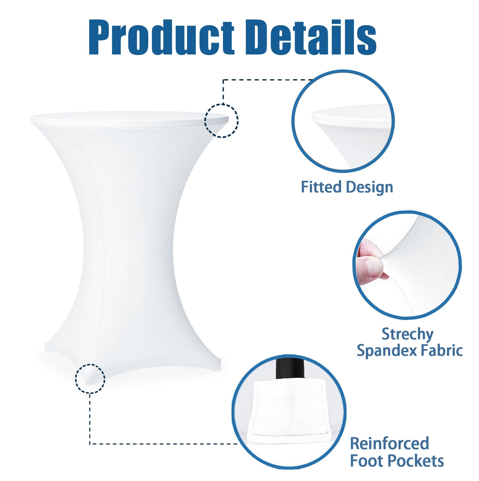 Lemict bar pub party decor with white tablecloth; creates elegant ambiance.