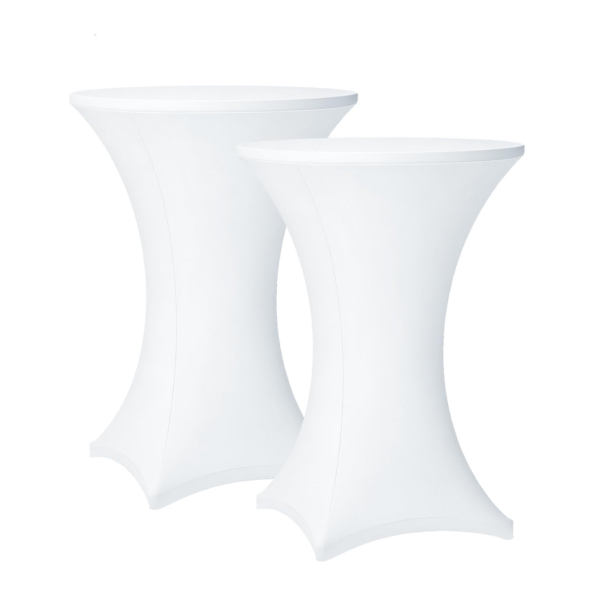 Lemict cocktail table covers pack 32x43 white on table; neat, fitted presentation.