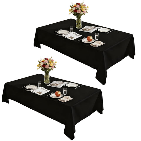 Lemict rectangle tablecloth with wrinkle-free drape for elegant weddings.