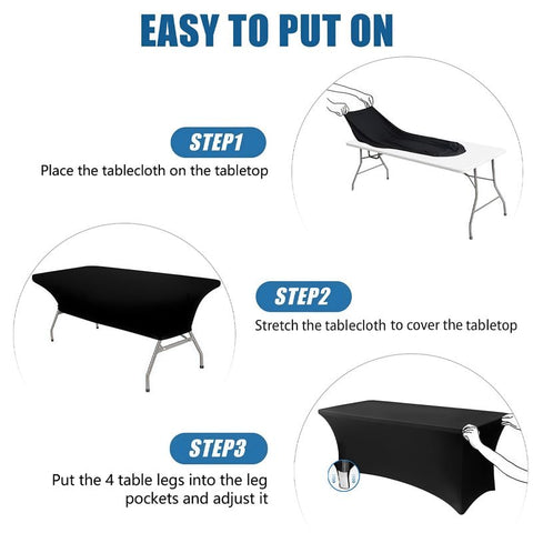 Lemict rectangular-table setup ideal for banquets and vendor events