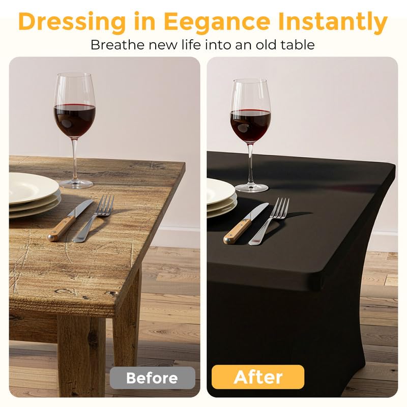 Lemict stretch-spandex 8ft cover hugging the table for a smooth surface