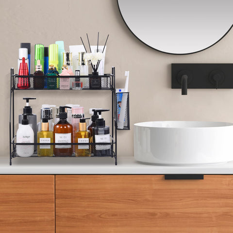 LEMIKKLE compact two-tier design ideal for spices and small bottles.