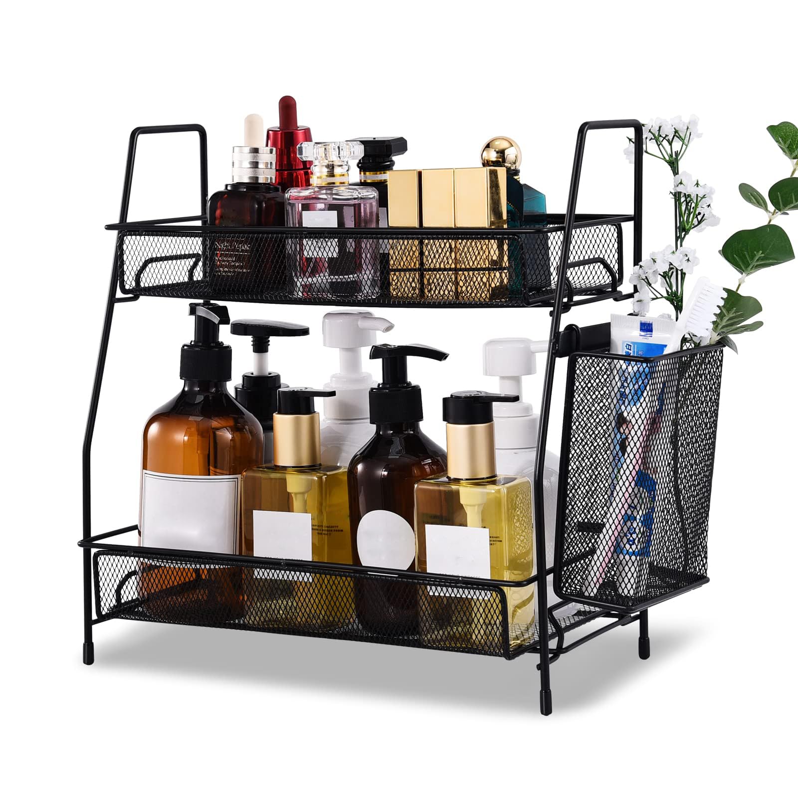 LEMIKKLE countertop organizer keeps bathroom essentials neatly within reach