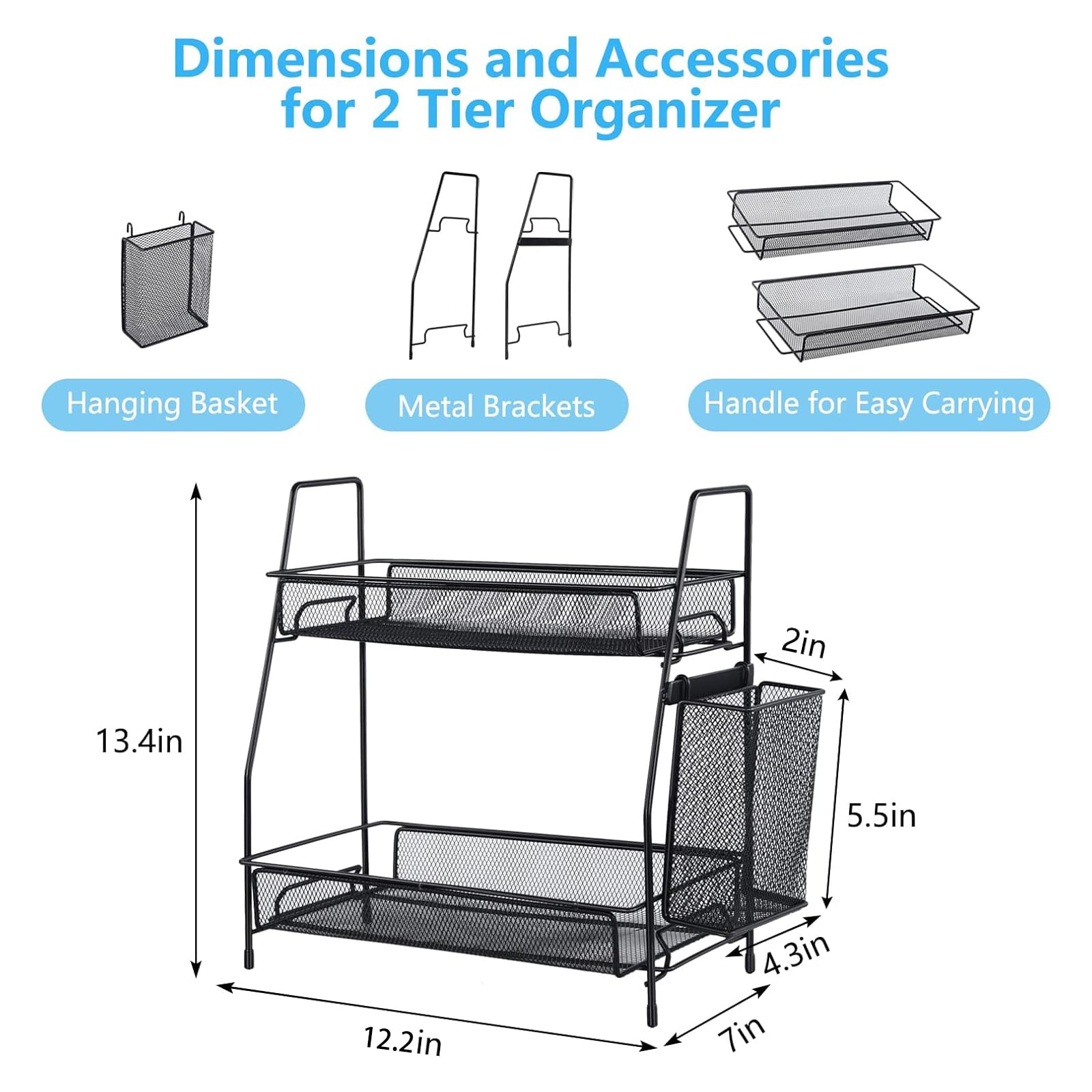 LEMIKKLE dual-tier storage on a dresser helps vanity stay clutter-free