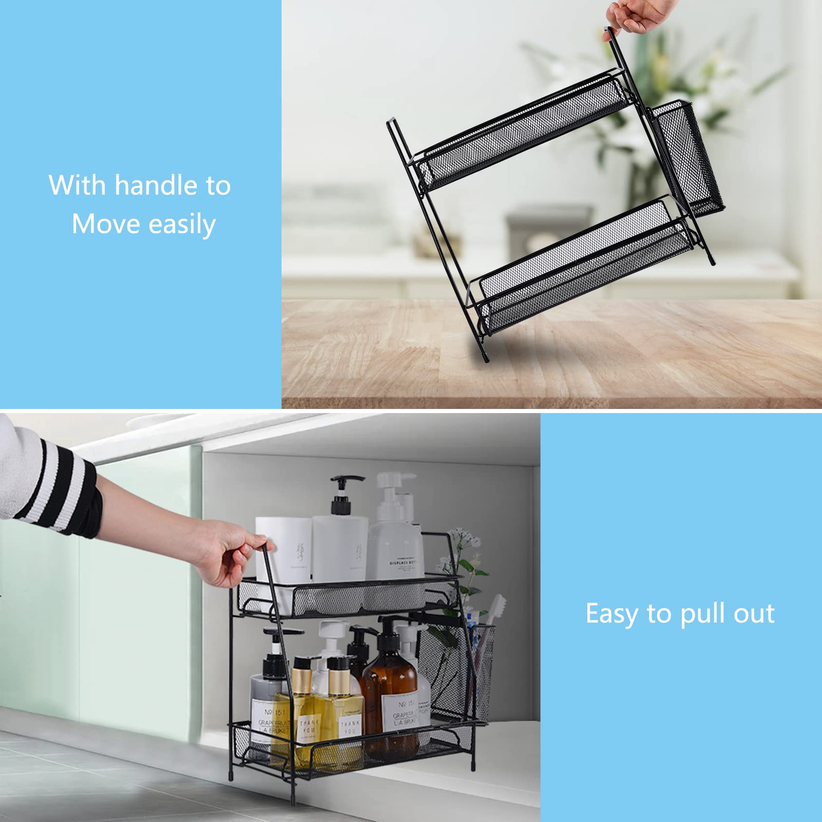 LEMIKKLE grid-based base adds stability for bottles and brushes
