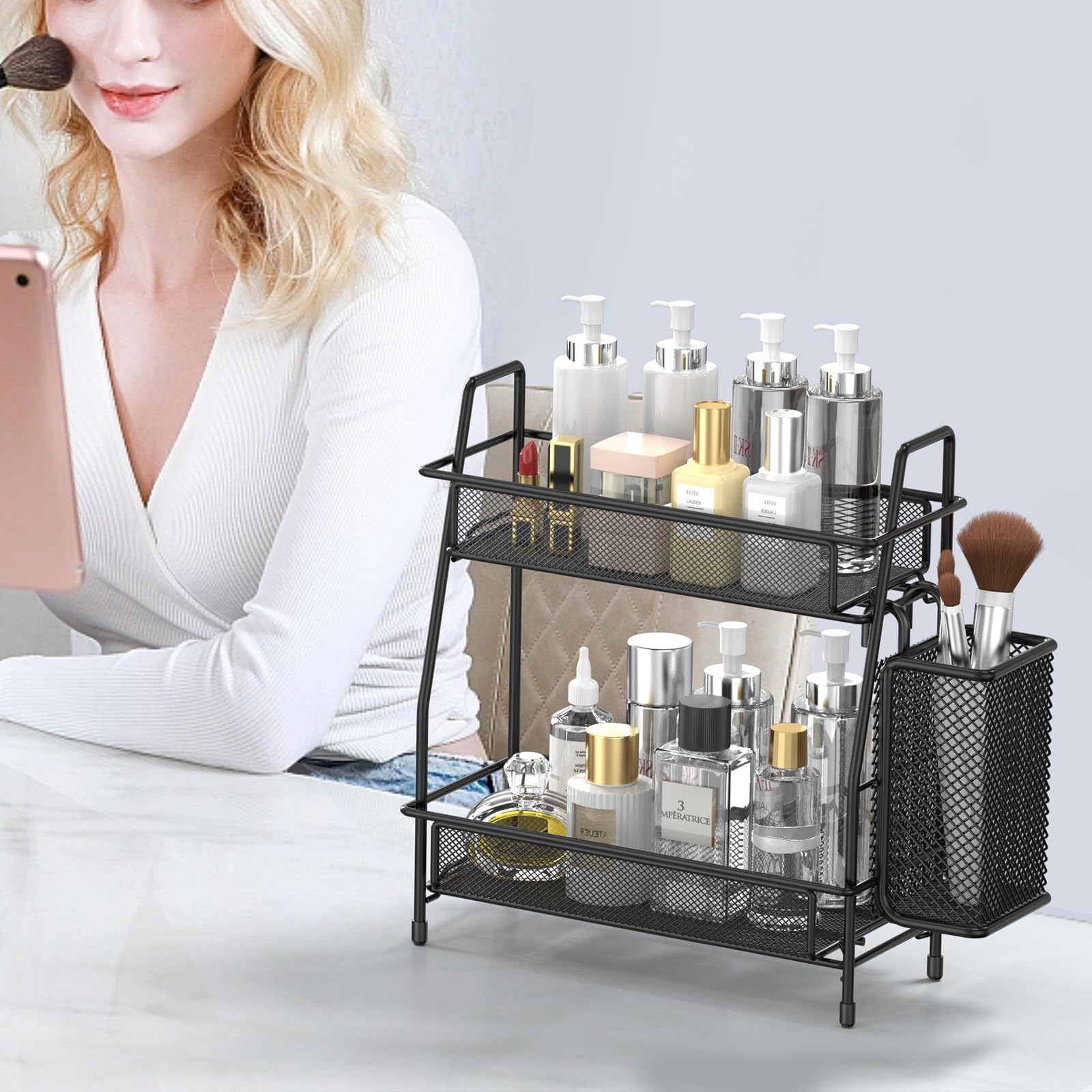 LEMIKKLE kitchen spice rack stores jars securely on the counter