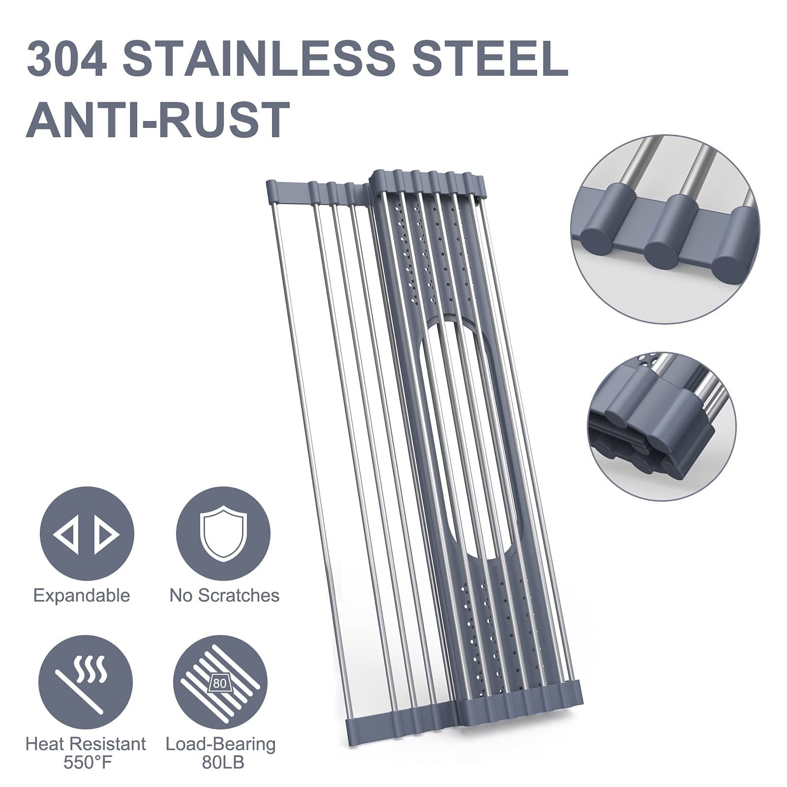 LEMIKKLE roll-up rack supports up to 80 lbs without bending.