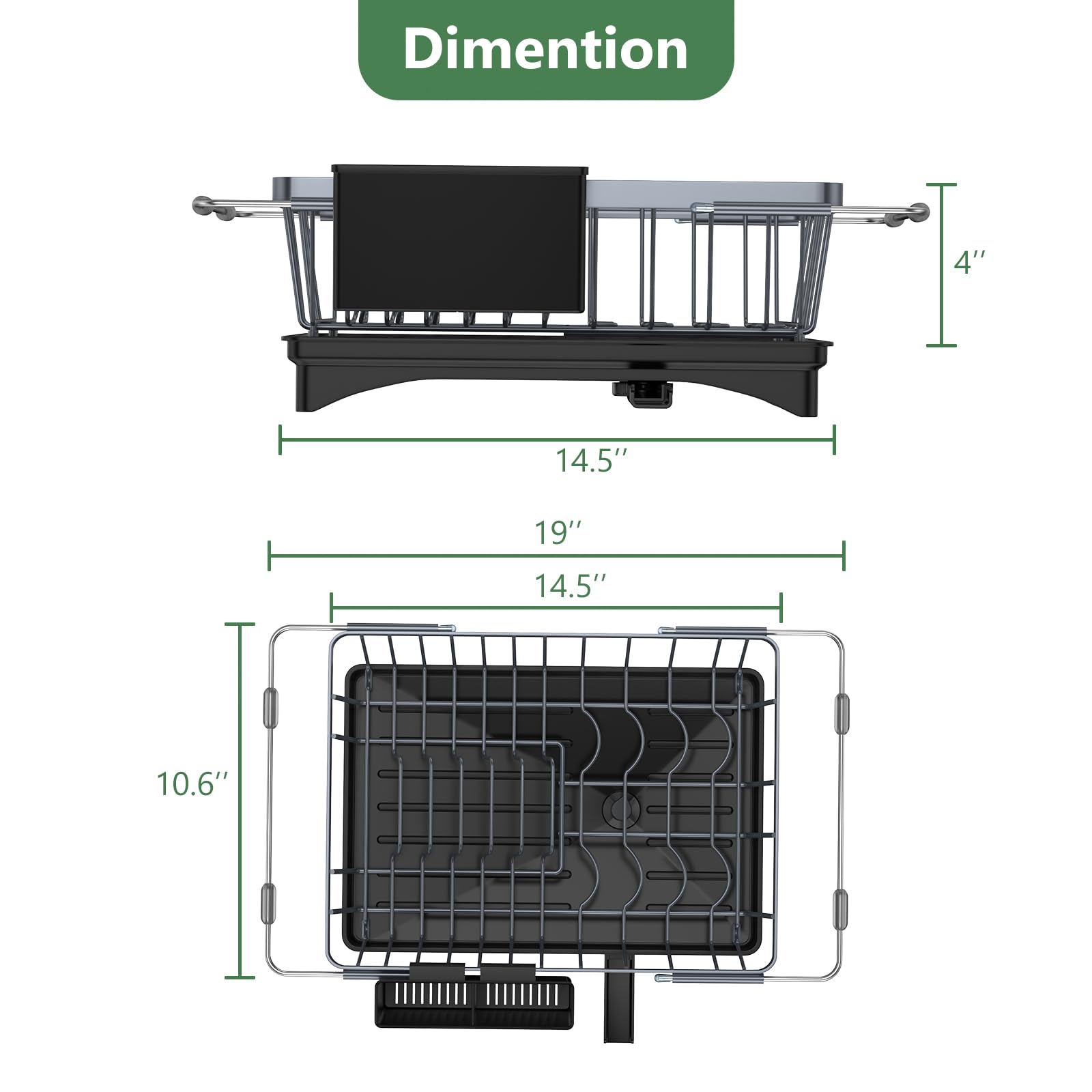 LEMIKKLE six-slot rack keeps plates and cups organized for fast drying