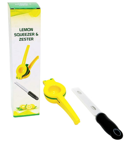 2Pcs Lemon Squeezer and Zester Set compact design for easy use.