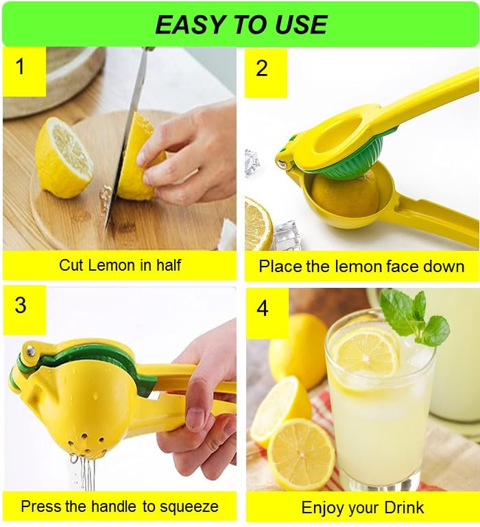 2Pcs Lemon Squeezer and Zester Set stainless zester blade for clean zest.