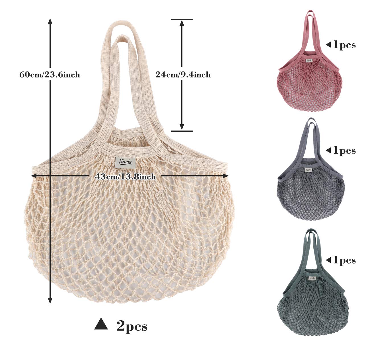 Lemonfilter beige cotton mesh bag ready for market