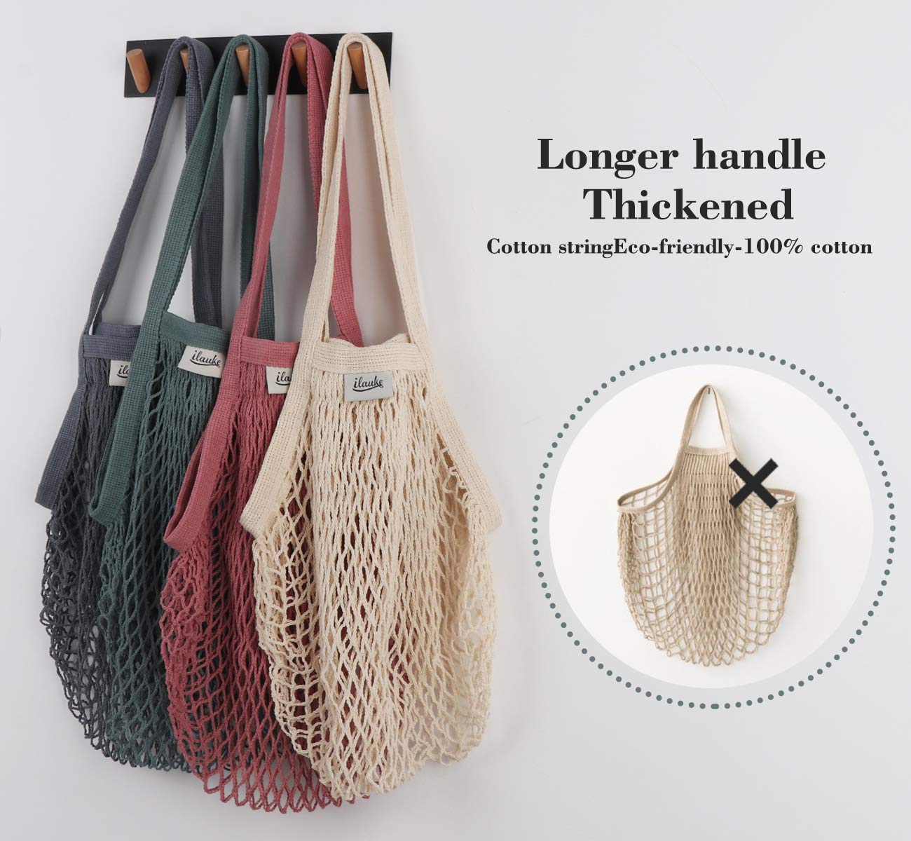 Lemonfilter forest green mesh bag filled with produce