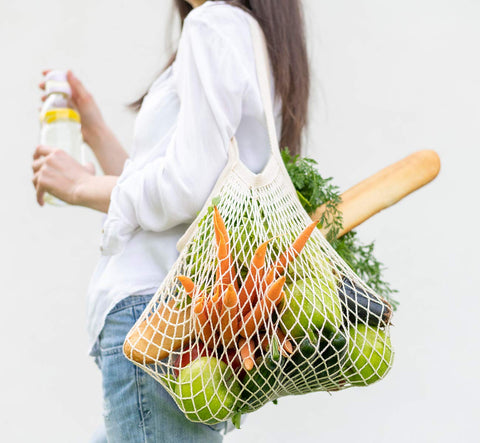 Lemonfilter bag with extended handles worn over shoulder