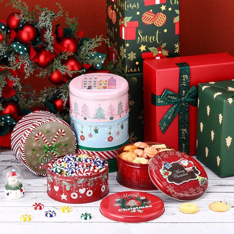 LemonRoad tin with Santa design for festive cookie storage.