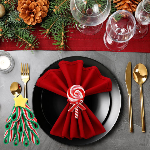 LemonRoad candy cane rings highlight table decor and gifting potential