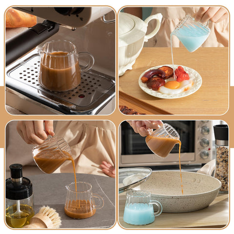 LemonRoad four-pack glass creamers ready for daily use