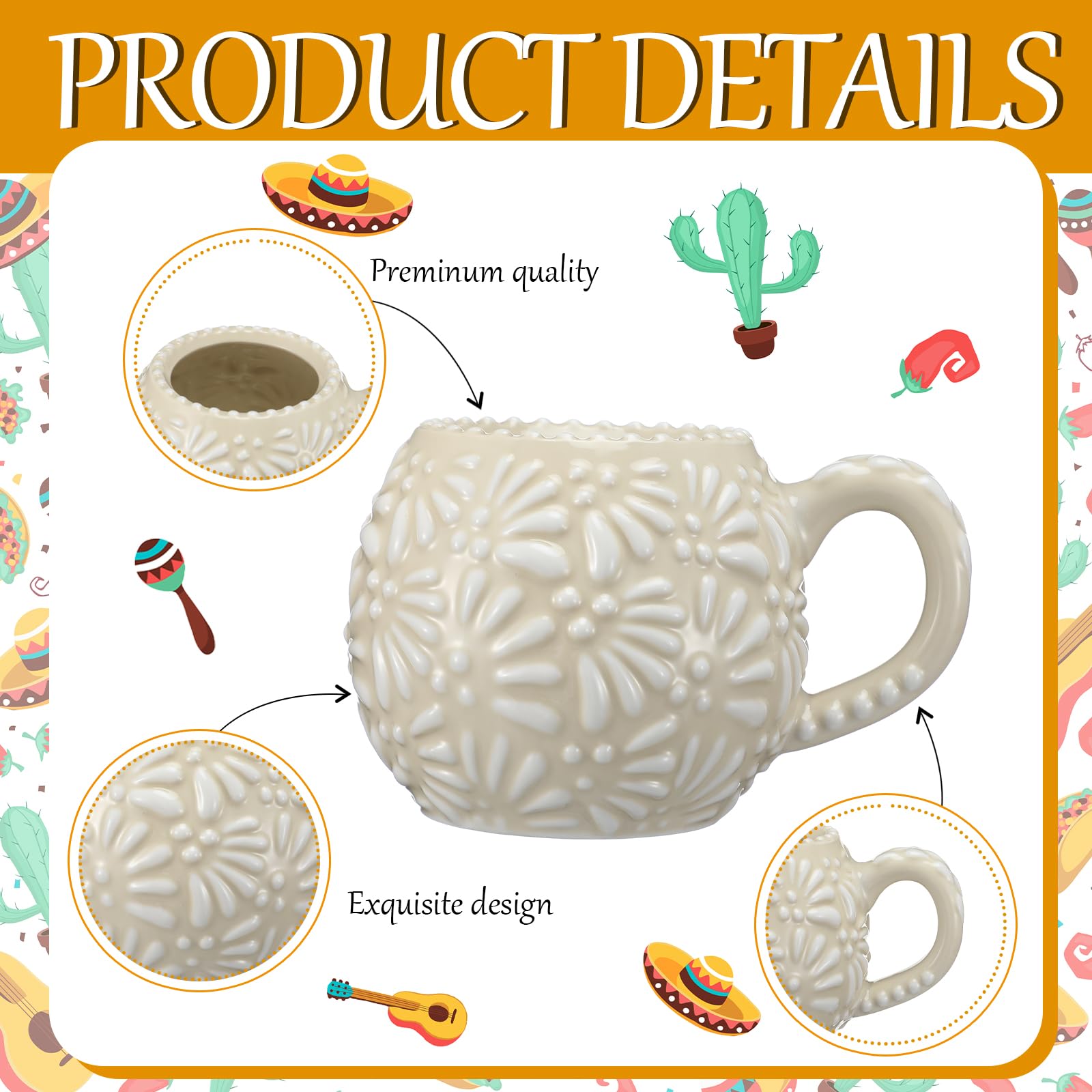 LemonRoad talavera-inspired cups add timeless pattern to table decor.