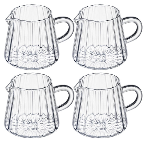 LemonRoad wave creamer pitcher set of four with 200 ml capacity for smooth pours