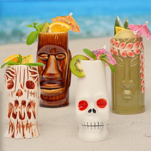LEMONSODA branded tiki glasses arrive in a ready-to-gift box.