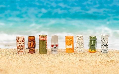 LEMONSODA Hawaiian tiki glasses emphasize durable ceramic for long-term bar use.