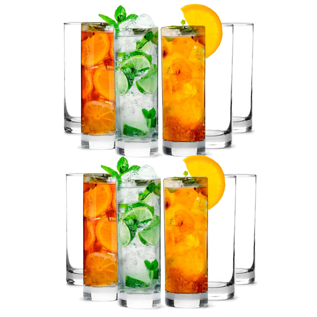 LEMONSODA highball 12oz glasses set for chic entertaining