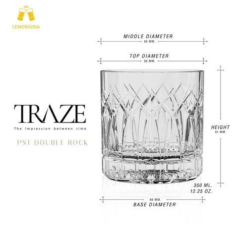LEMONSODA whiskey Arch glass detail emphasizes durability and heat resistance.