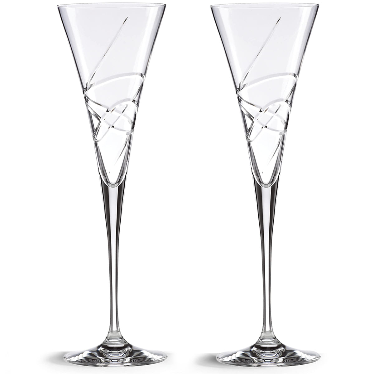 Lenox Adorn Crystal toasting flute with clear shine for elegant weddings.