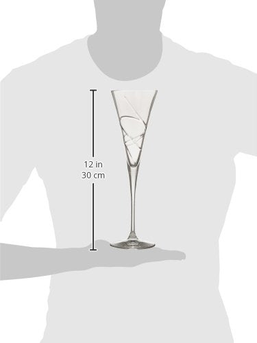 Lenox Adorn Crystal toasting flute closeup highlighting the tall, elegant profile.
