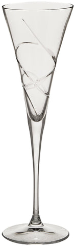 Lenox Adorn Crystal toasting flute set demonstrates 7oz capacity for celebrations.