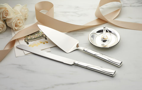 Close-up of Lenox Adorn handles showing interlaced hearts craftsmanship for gifts