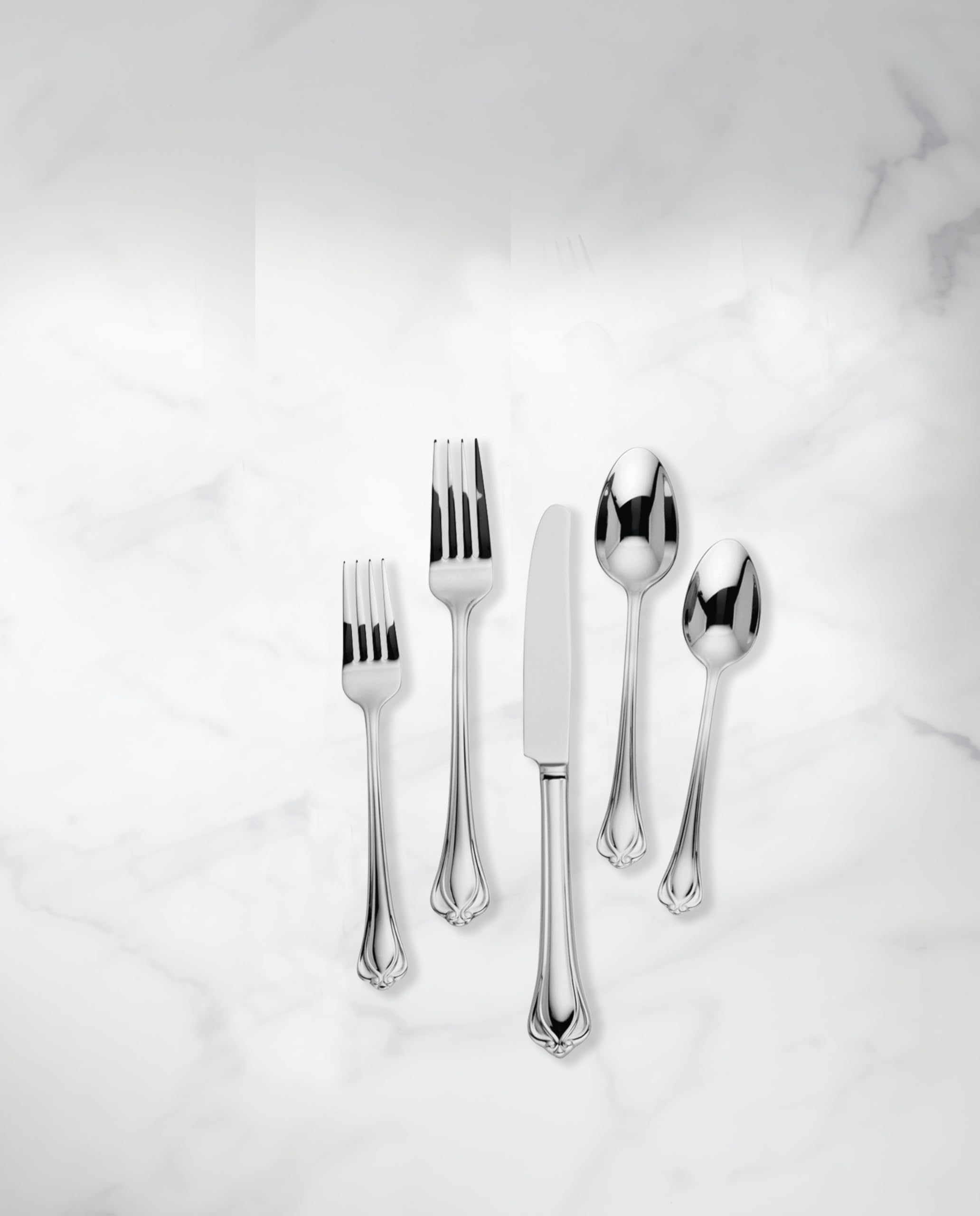 Dishwasher-safe Lenox Alcott flatware simplifies cleanup after meals.