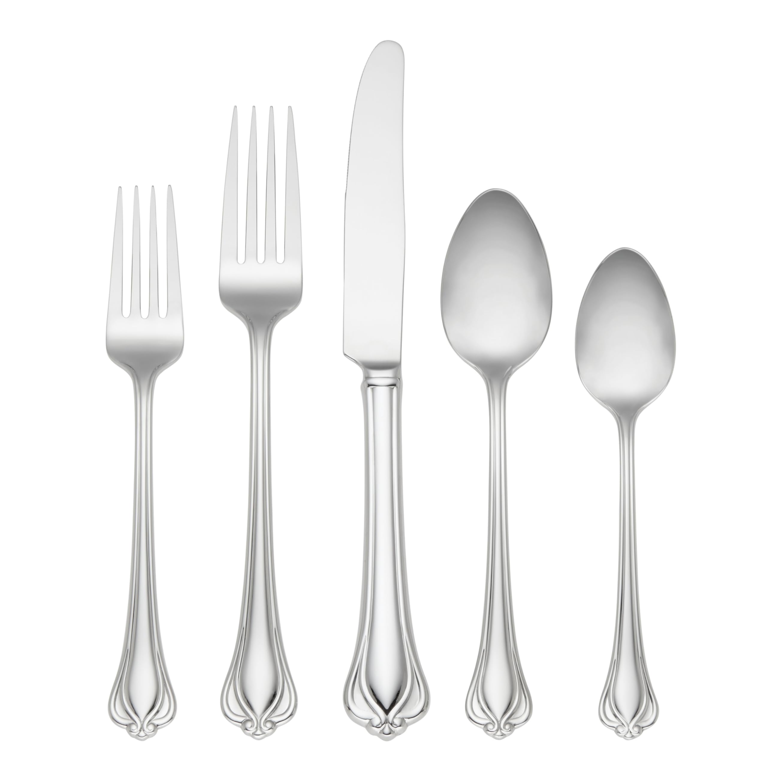 Lenox Alcott flatware with filigree handles adds timeless elegance.