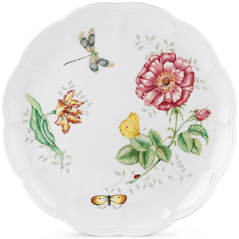 Lenox Butterfly Meadow Dragonfly Dinner Plate—11-inch with butterfly and floral motif for everyday dining.