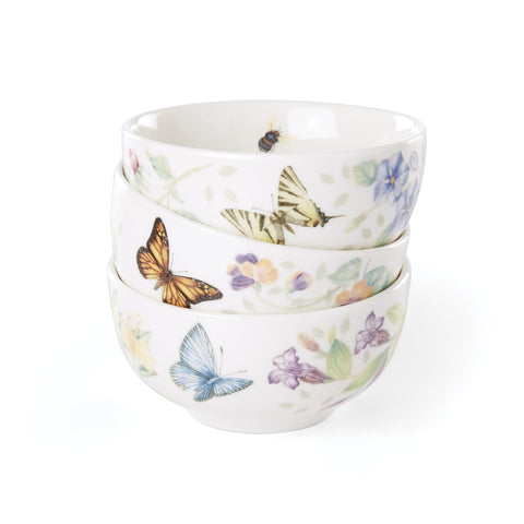 Lenox Butterfly Meadow mini bowls revealing the tiny interior bee detail for charm