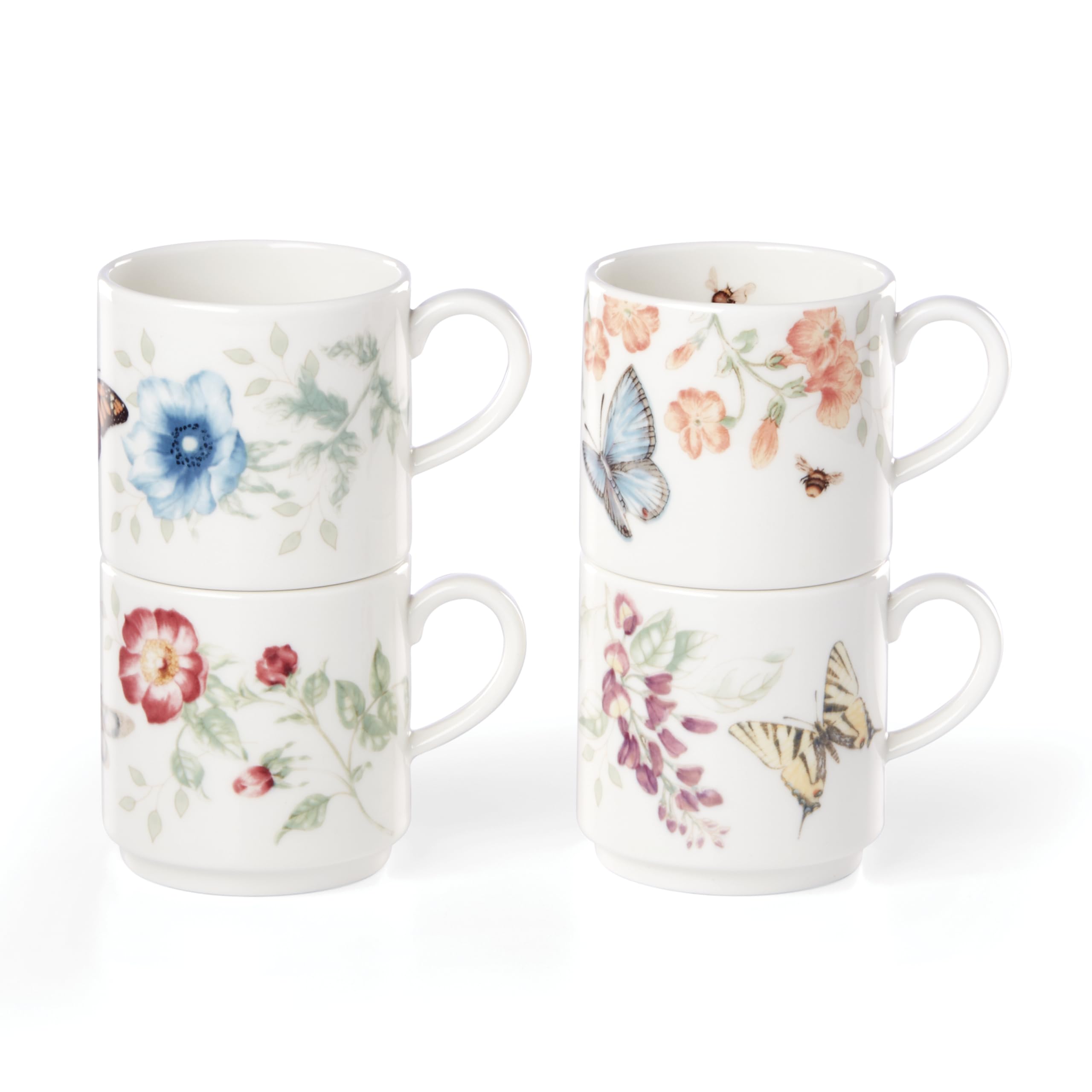 Dishwasher-safe Lenox Butterfly Meadow mug for easy cleanup.