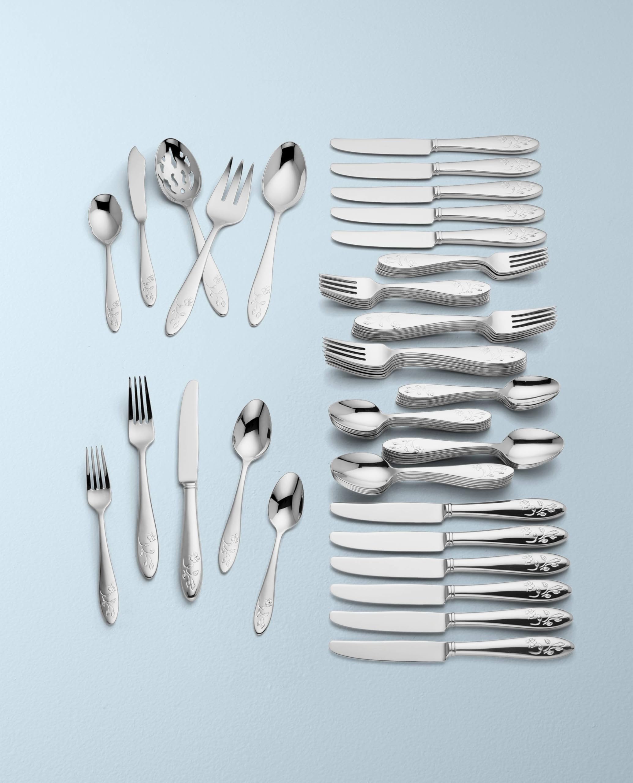 Lenox Butterfly Meadow salad fork close-up, refined motif for casual or formal tables.