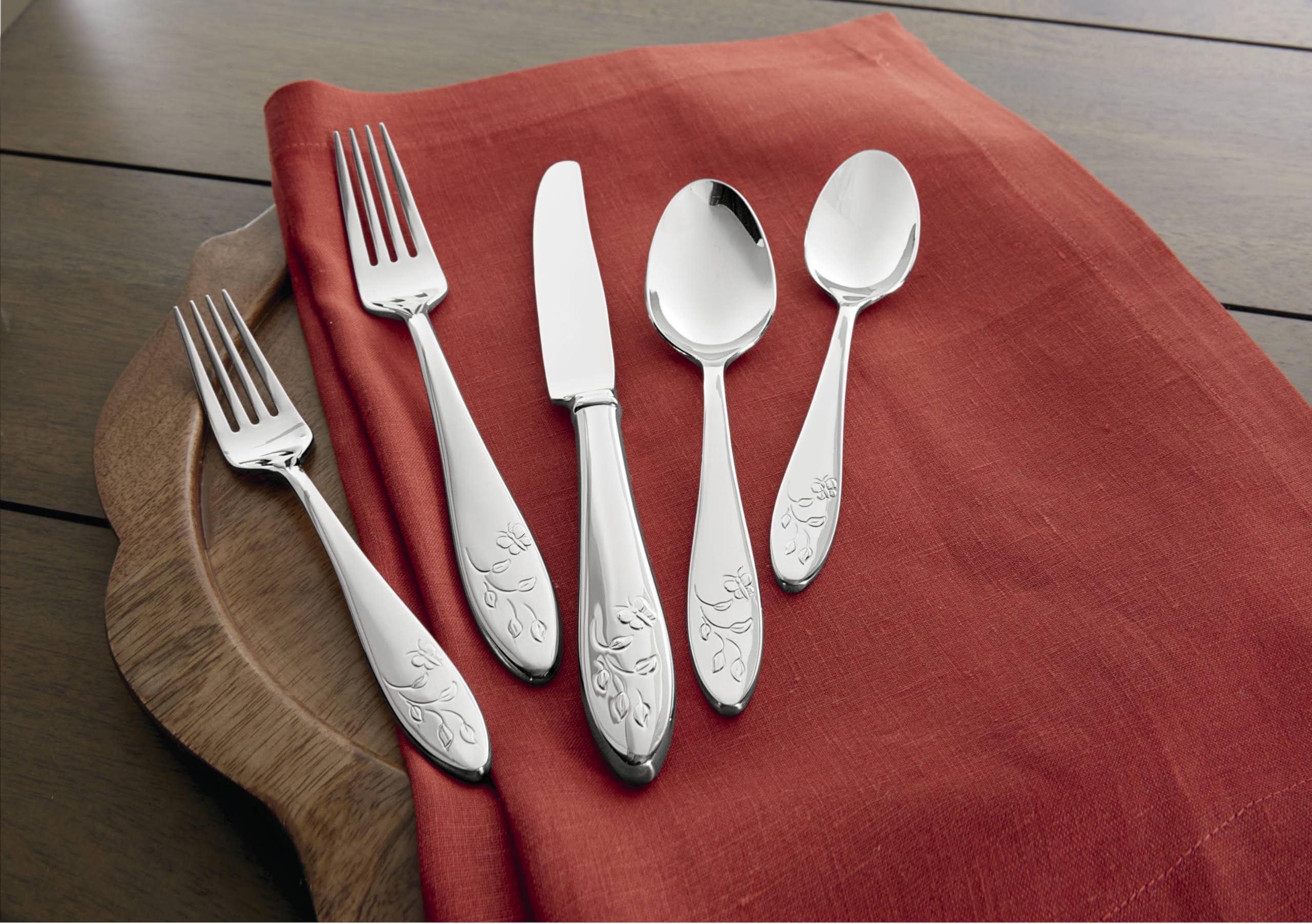 Lenox Butterfly Meadow serving spoon, sturdy for entertaining guests.