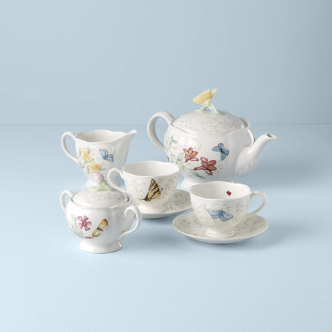 Lenox Butterfly Meadow creamer with matching motif for smooth pours