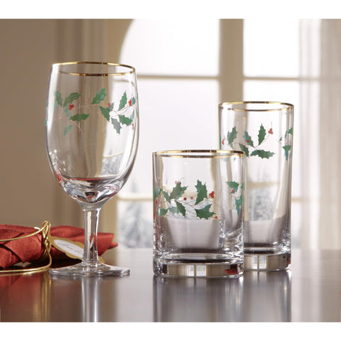 Lenox clear highball glass shows clarity and break resistance.