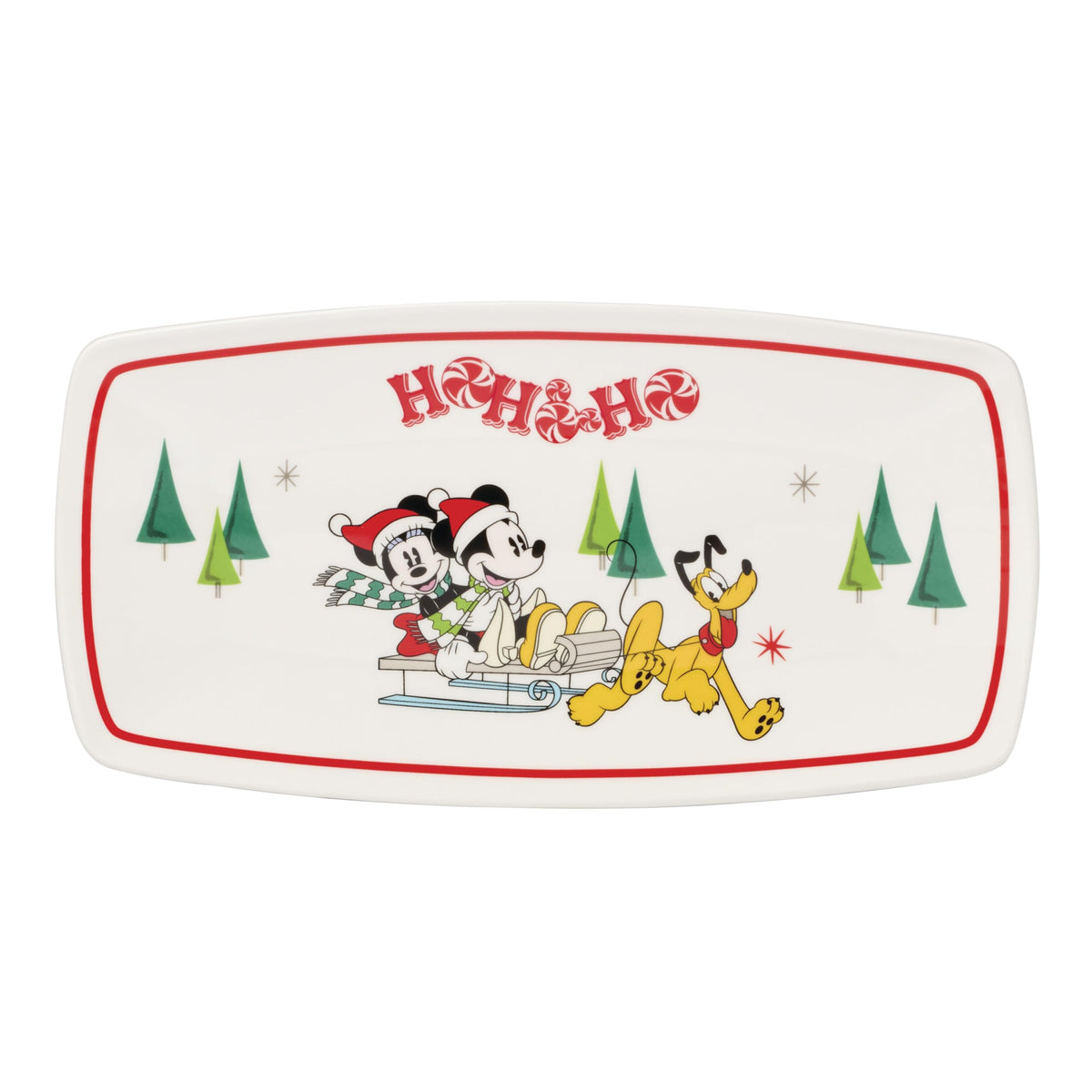 Lenox Disney hors d oeuvres tray front view for festive entertaining