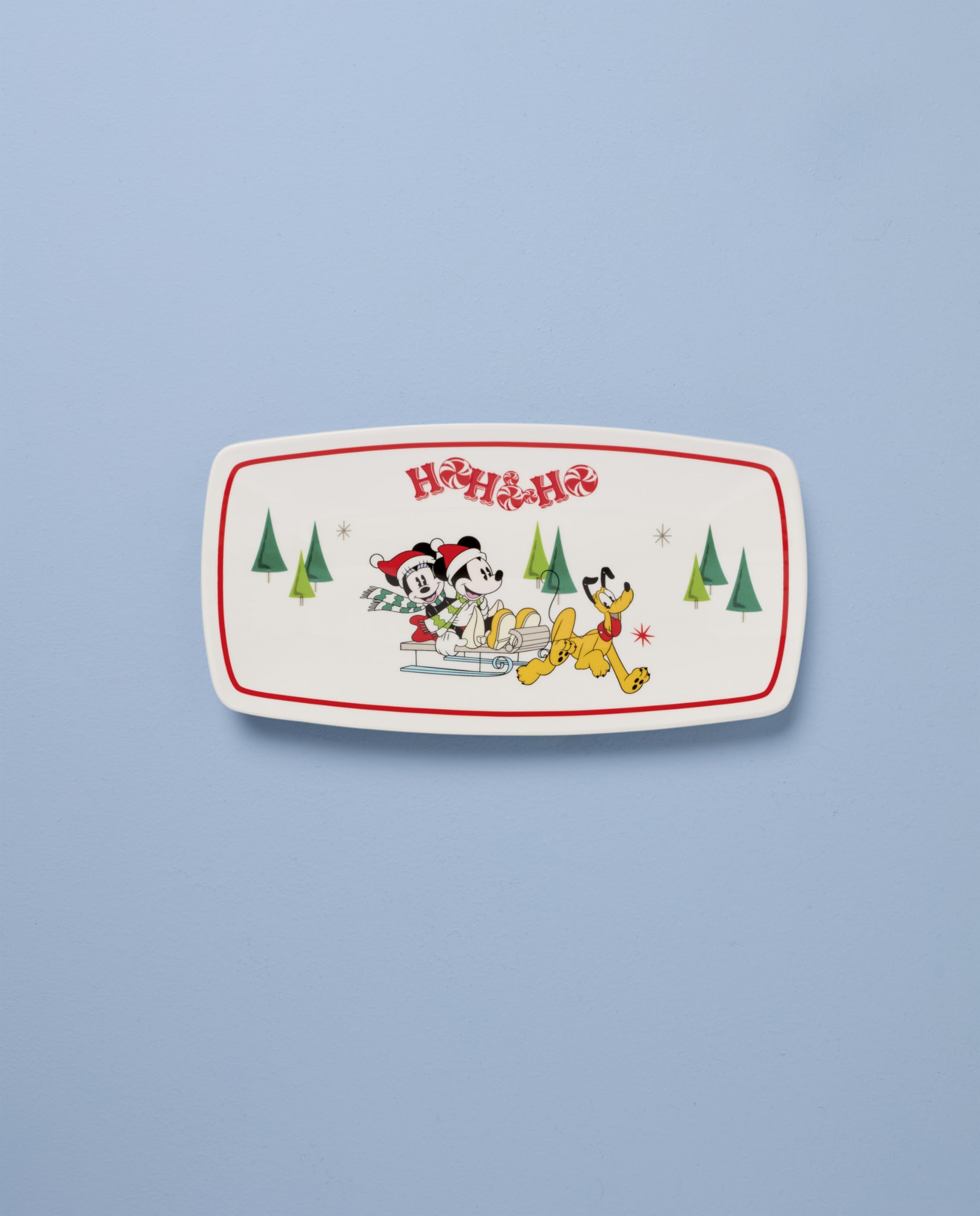 Lenox Disney hors d oeuvres tray porcelain close-up highlights craftsmanship