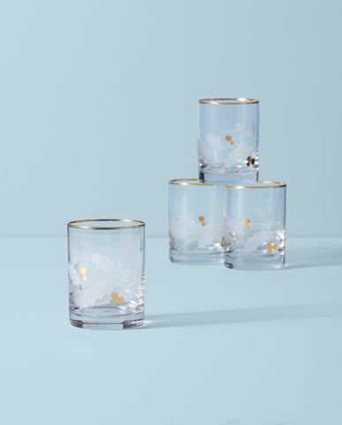 Lenox double old fashioned glass, 12oz capacity, ideal for cocktails and spirits.