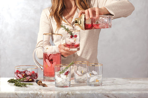Lenox gift-ready packaging makes a thoughtful seasonal host or home bar gift.