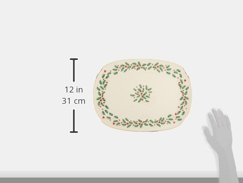 Lenox porcelain platter featuring elegant gold accents for seasonal entertaining.