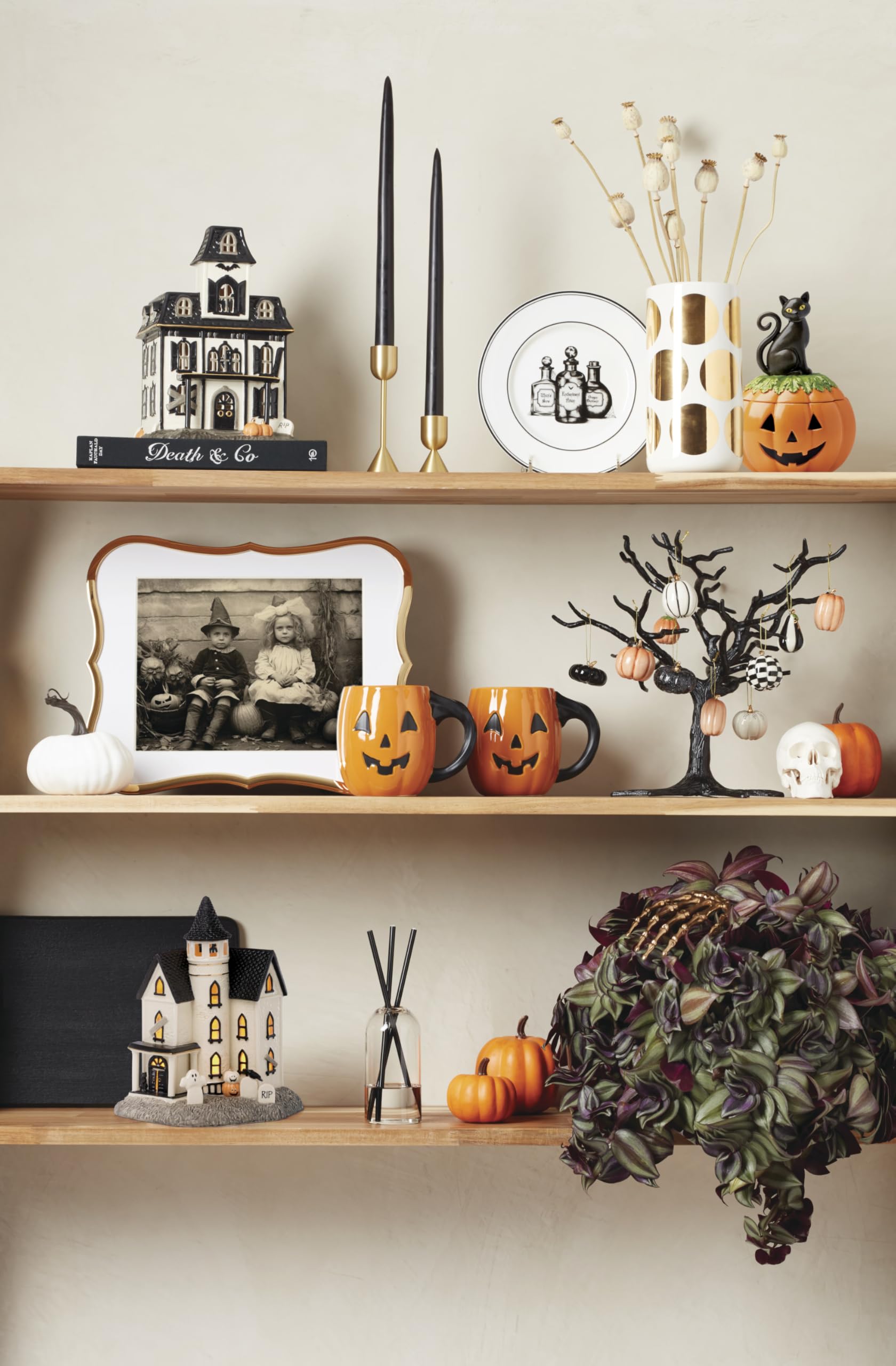 Lenox Halloween cookie jar doubles as a charming shelf accent